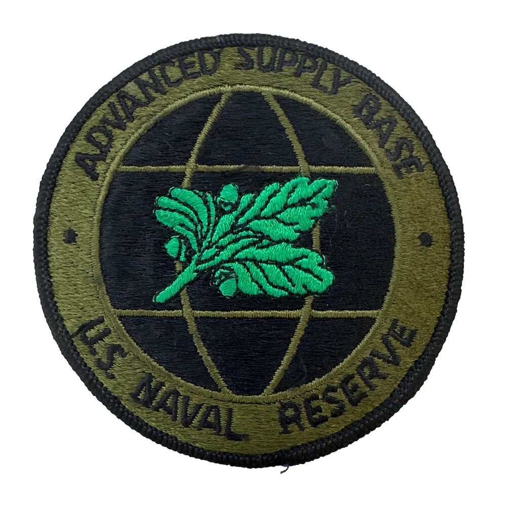 US Naval Reserve Advanced Supply Base Patch 4” Green Black Military Collectible